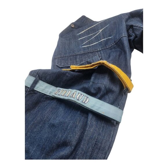 Vintage Marithe Francois Girbaud Jean Mens 38 Blue Y2K Embroidered Baggy Hot Boy - Picture 7 of 16